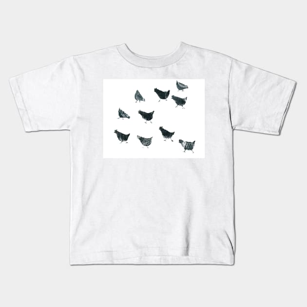 White chooks Kids T-Shirt by FJBourne